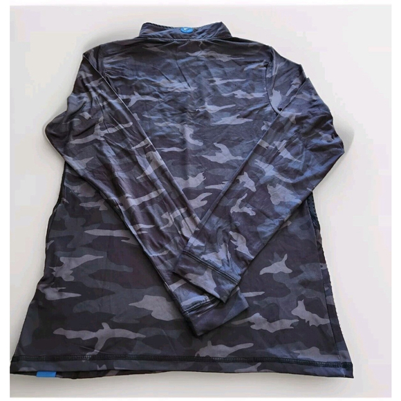 White Water Mens Fishing Shirt 1/4 Zip Small Pullover Long Sleeves Camo Logo - Picture 7 of 9